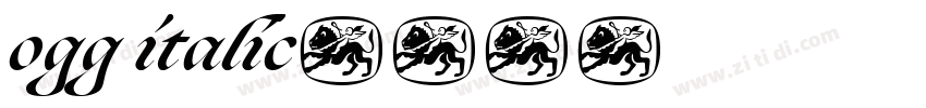 ogg italic字体转换